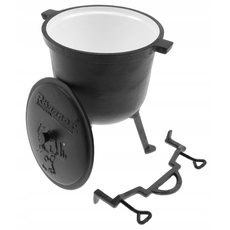 Ketaus medžioklinis virdulys 8l. emaliuotas