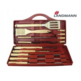 Grilio reikmenų rinkinys Landmann lagamine