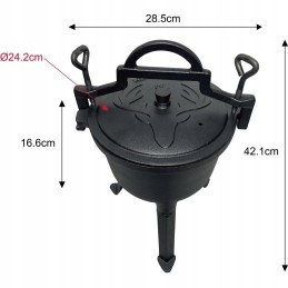 Ketaus medžioklės puodas 4l, emaliuotas, Kinghoff kh 2241