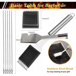 ✅ kepsninės komplektas, šašlykinės stalo įrankiai, 10 vnt