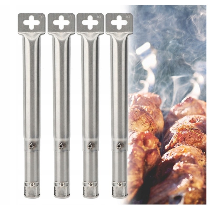 ⭐4 dujinis grilio vamzdžių degiklis, skirtas anglies kepimui⭐