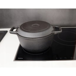 Medžioklinis katilas kepsniams 5l ketaus mk302 emaliuotas Rossner grilis