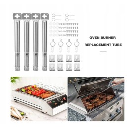 ⭐4 dujinis grilio vamzdžių degiklis, skirtas anglies kepimui⭐