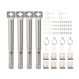 ⭐4 dujinis grilio vamzdžių degiklis, skirtas anglies kepimui⭐