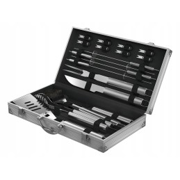 Grillmeister kepimo stalo įrankiai lagamine, 18 vnt.