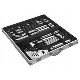 Grillmeister kepimo stalo įrankiai lagamine, 18 vnt.