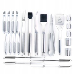 Dovanų kepsninės rinkinys, nerūdijantis plienas, 26 viename, lagaminas