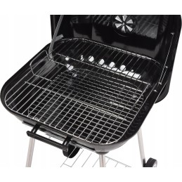 Sodo kepsninė su dangčiu ant ratukų ir cirkuliacijos reguliavimu, grotelės 40x45 cm