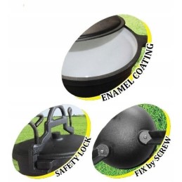 Ketaus 8 litrų talpos medžioklinis virdulys su emaliuota danga