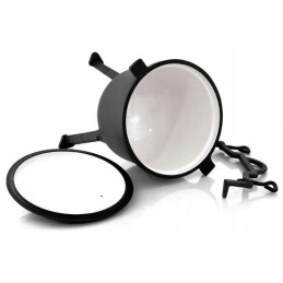 Ketaus 8 litrų talpos medžioklinis virdulys su emaliuota danga