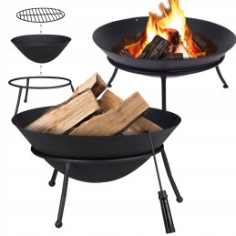 ✅ Terasinis sodo židinys, židinio krepšelis terasai ir sodui, 60cm ✅