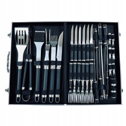 33 dalių kepsninės įrankių ir stalo įrankių rinkinys + dovanų dėklas