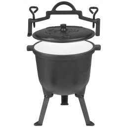 Rossner 8 l emaliuotas ketaus katilas virš ugnies