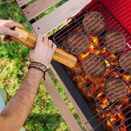 Kaasaskantav aia söegrill, kroomitud rest, 3 riiulit, kvaliteetne, hitt