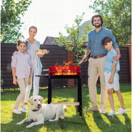 Kaasaskantav aia söegrill, kroomitud rest, 3 riiulit, kvaliteetne, hitt