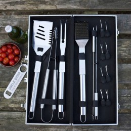 Prabangus kepsninės komplektas lagamine su 14 priedų