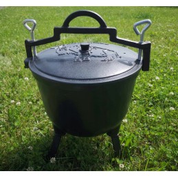 Medžioklinis virdulys 8 l, emaliuotas, emaliuotas ketaus laužo puodas