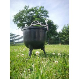 Medžioklinis virdulys 8 l, emaliuotas, emaliuotas ketaus laužo puodas