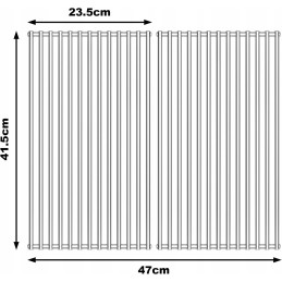 Gftime burnhard fred jr dujinės grilio grotelės, nerūdijantis plienas, 2 vnt.