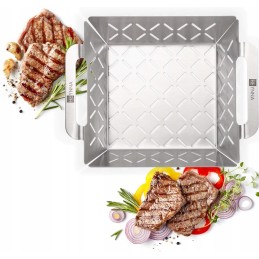 Set of strong grill trays stainless steel