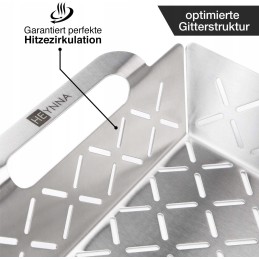 Set of strong grill trays stainless steel