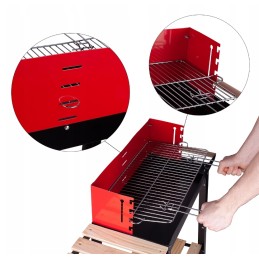 Hit charcoal grill maltec rozen chrome stable grate 2 shelves blower