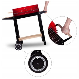 Hit charcoal grill maltec rozen chrome stable grate 2 shelves blower