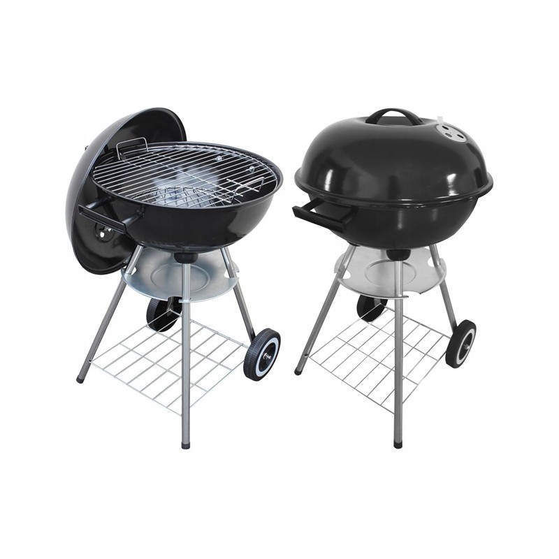 Eco bbq sodo grilis ant ratų yra uždengtas virduliu