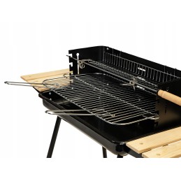 Sodo kepsninė su anglimis, taškiniai ratukai, 2 grotelės, nešiojamasis grilis