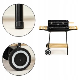 Sodo kepsninė su anglimis, taškiniai ratukai, 2 grotelės, nešiojamasis grilis