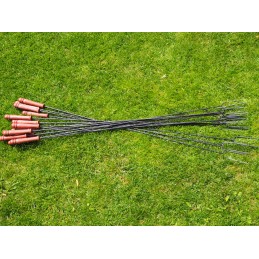 Kietos laužo lazdos 120cm x 20vnt, nerūdijančio plieno