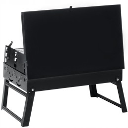 Turistinis sodo anglies grilis nešiojamas sulankstomas lagaminas su šakute ir mentele