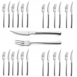 Amefa 24 stalo įrankiai peiliai šakutės grilis kepsnys chuletero kiaulienos gabalėlis pica