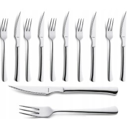 Amefa 24 stalo įrankiai peiliai šakutės grilis kepsnys chuletero kiaulienos gabalėlis pica