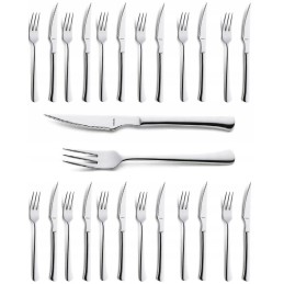 Amefa 24 stalo įrankiai peiliai šakutės grilis kepsnys chuletero kiaulienos gabalėlis pica