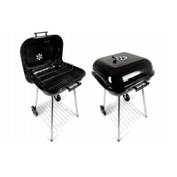 Sodo anglies grilis su dangteliu ant ratų