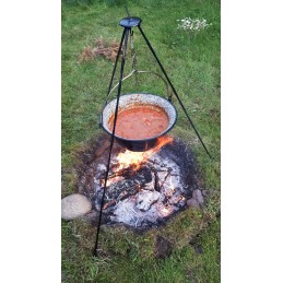 Originalus vengriškas emaliuotas katilas 10l + stovas 120cm + dangtis