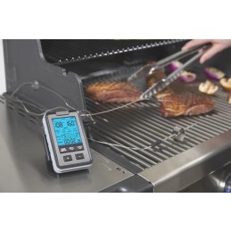 Broil king kieto grilio termometras 2x plieninis zondas 2 matavimų laikmatis