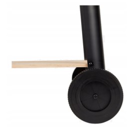 Sodo sulankstomos anglies kepsninės ant ratukų su reguliuojamomis grotelėmis ir lentyna