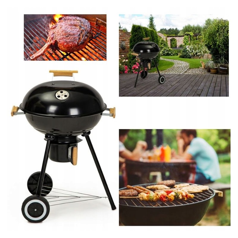 Sodo grilis su dangčiu ant ratų