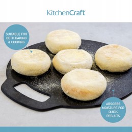 Kitchencraft kepimo akmuo su nepridegančia apdaila ir receptai dovanų dėžutėje, apvalus, ketaus, 27 cm