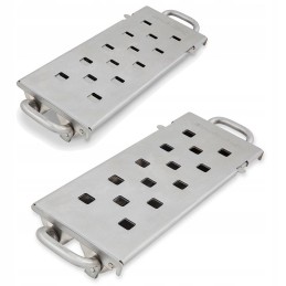 Plieninė dėžė rūkymui ant kepsninės karaliaus kepsninės, 2 kameros, marinato drožlės