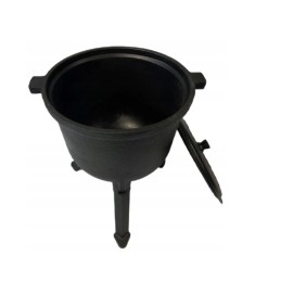 Medžioklinis virdulys 8 litrų, židinys, ketaus grilis, didelis kepsnys