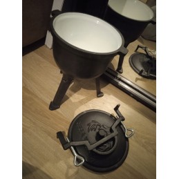 Medžioklinis virdulys su dangteliu, ketaus, emaliuotas, Könighoffer, 5 l