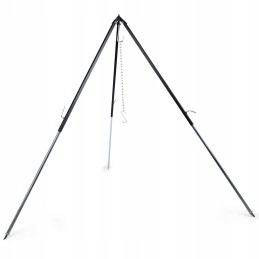 Katilo stovas, plieninės grotelės, reguliuojamas trikojis, 150 cm