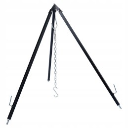 Katilo stovas, plieninės grotelės, reguliuojamas trikojis, 150 cm