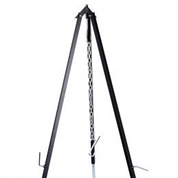 Katilo stovas, plieninės grotelės, reguliuojamas trikojis, 150 cm