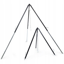 Katilo stovas, plieninės grotelės, reguliuojamas trikojis, 150 cm