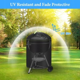 Apvalus sodo grilio dangtis vandeniui atsparus oxford 63x88 cm UV apsauga