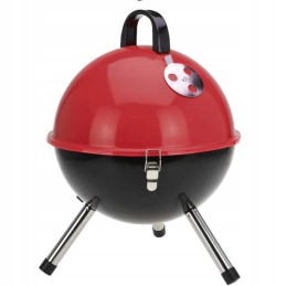 Apvali raudonos ir juodos anglies kepsninė BBQ 31 cm